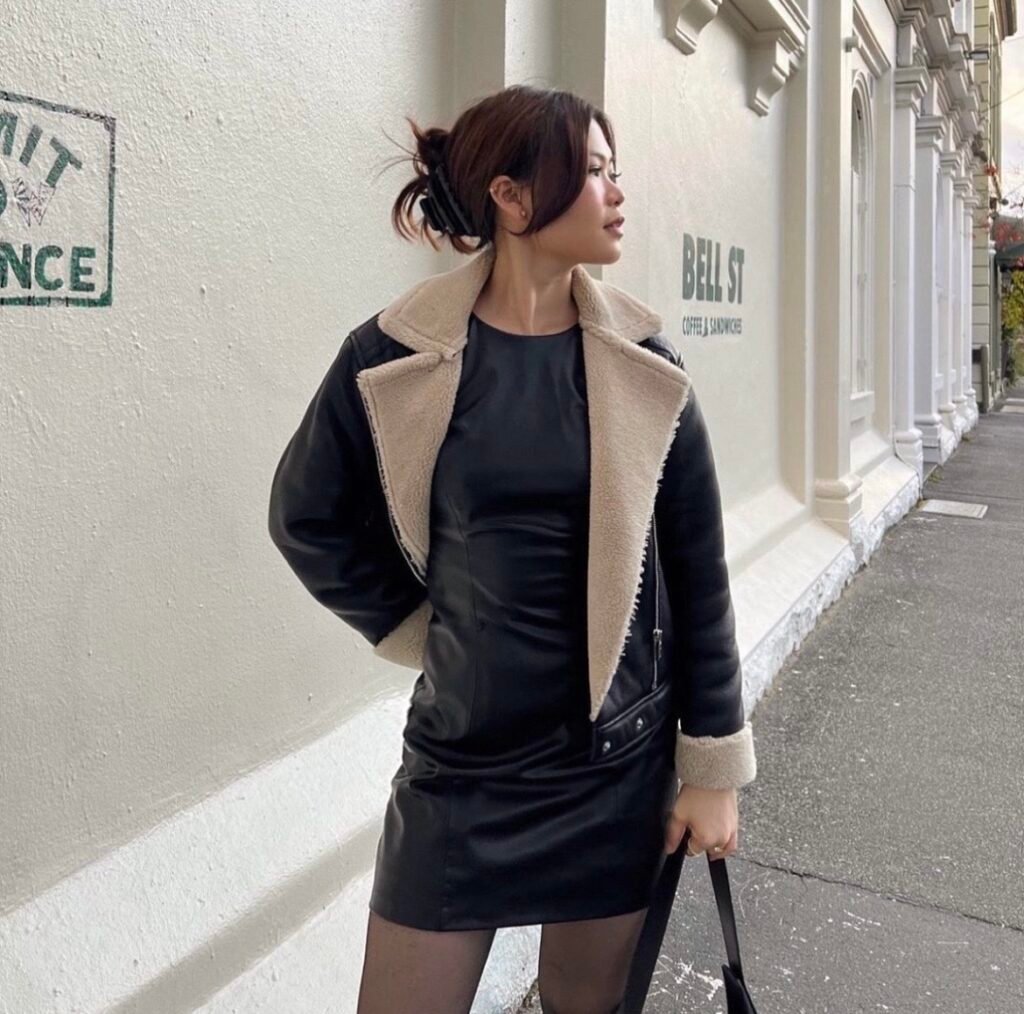 A black dress outfit.