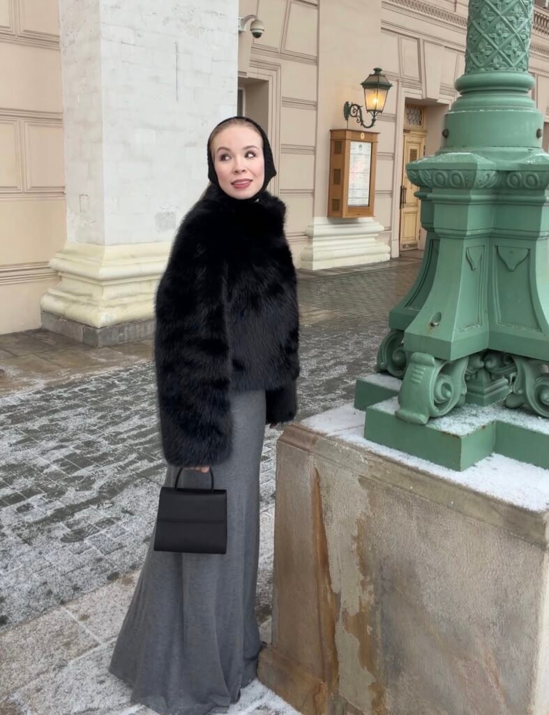 A long dress outfit.