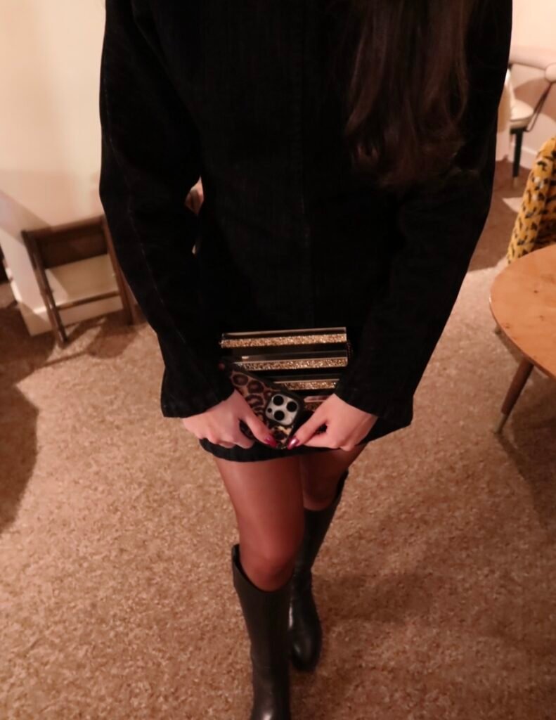 A black dress outfit.