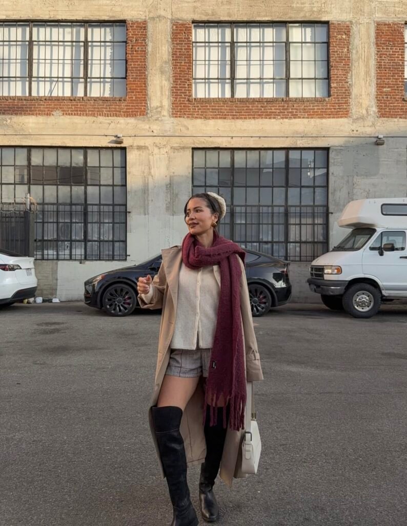 An outfit with shorts.