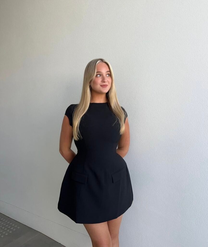 A black dress outfit.