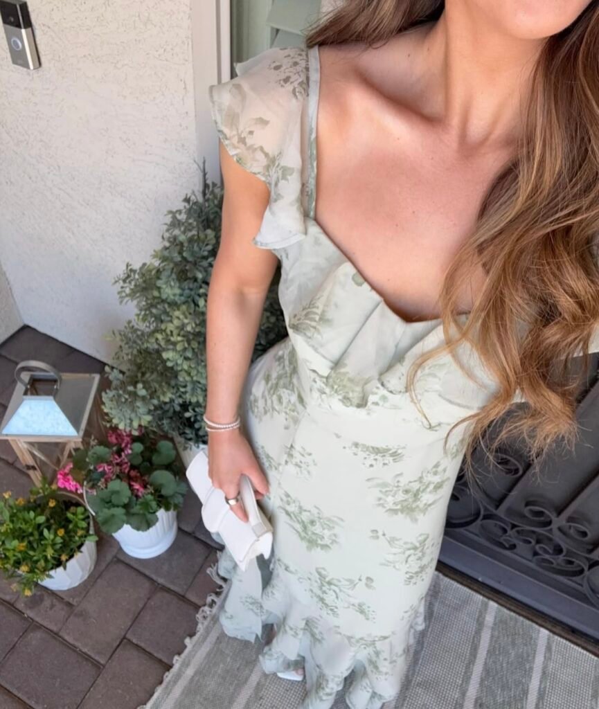 A long dress outfit.