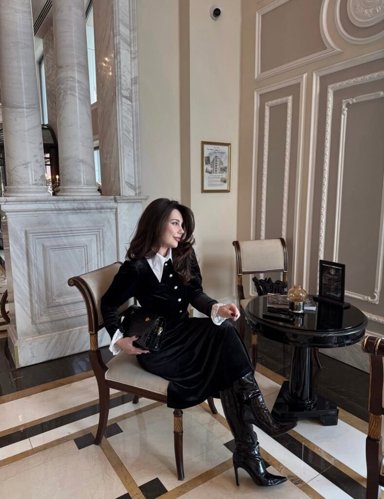 A long dress outfit.