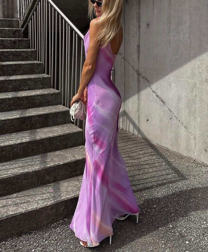 A long dress outfit.
