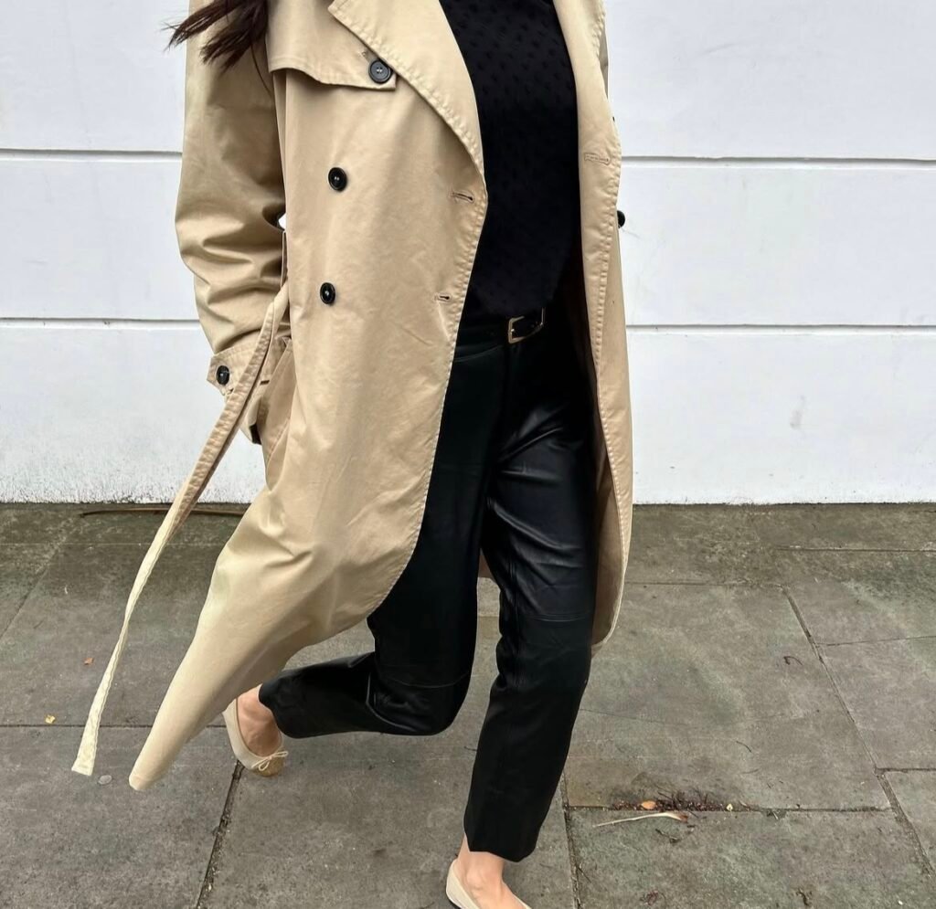 A leather pants outfit.