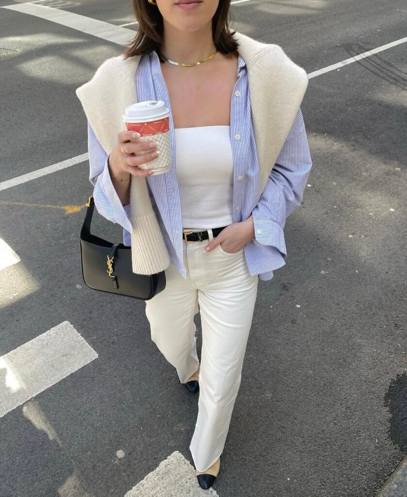 A casual brunch outfit.