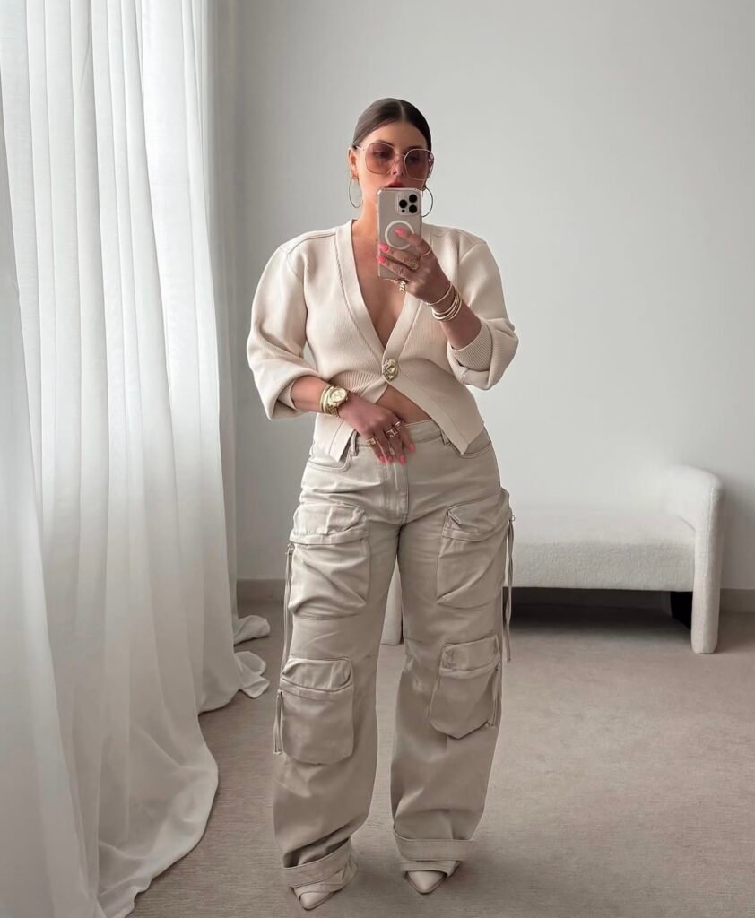 An outfit with cargo pants.