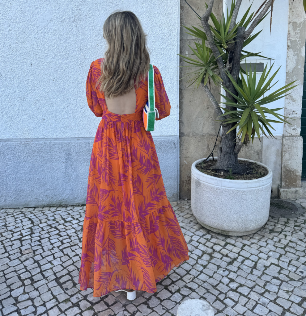 A long dress outfit.